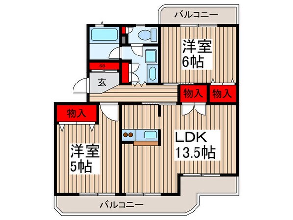 サンパ－ク芝の物件間取画像